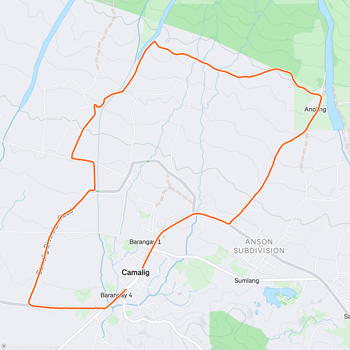 Map of the activity, Early morning run with CRT