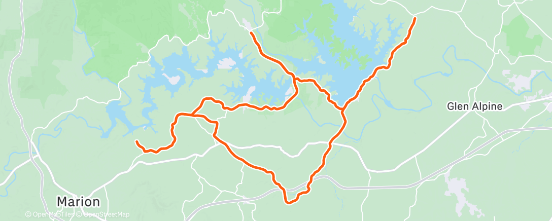 Map of the activity, Afternoon Ride
