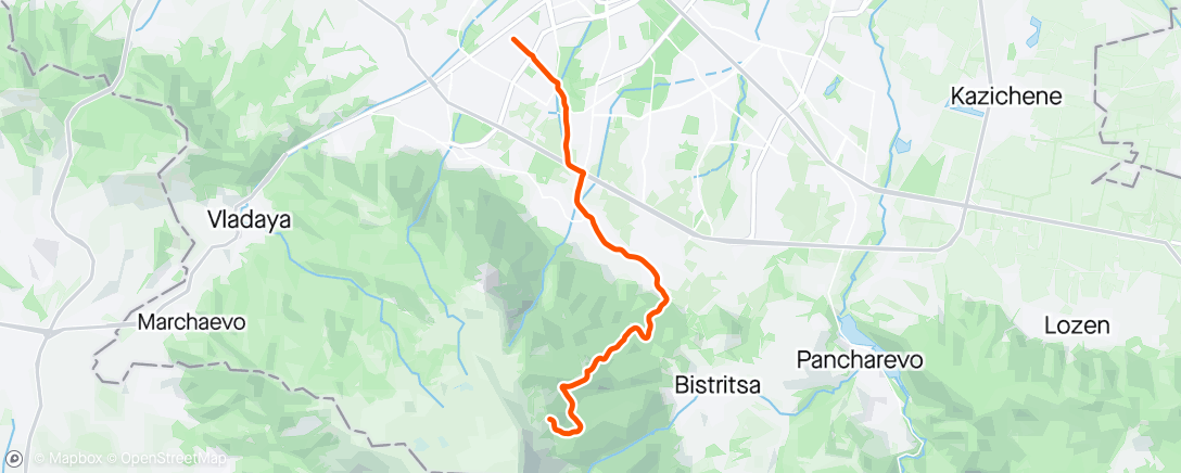 Map of the activity, Afternoon Mountain Bike Ride