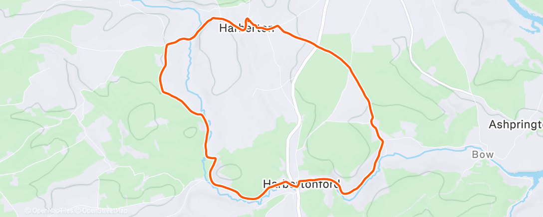 Map of the activity, Boxing Day Harberton recovery