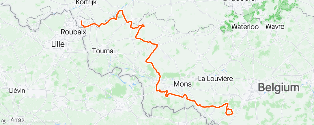 Map of the activity, Tour de Wallonie #5