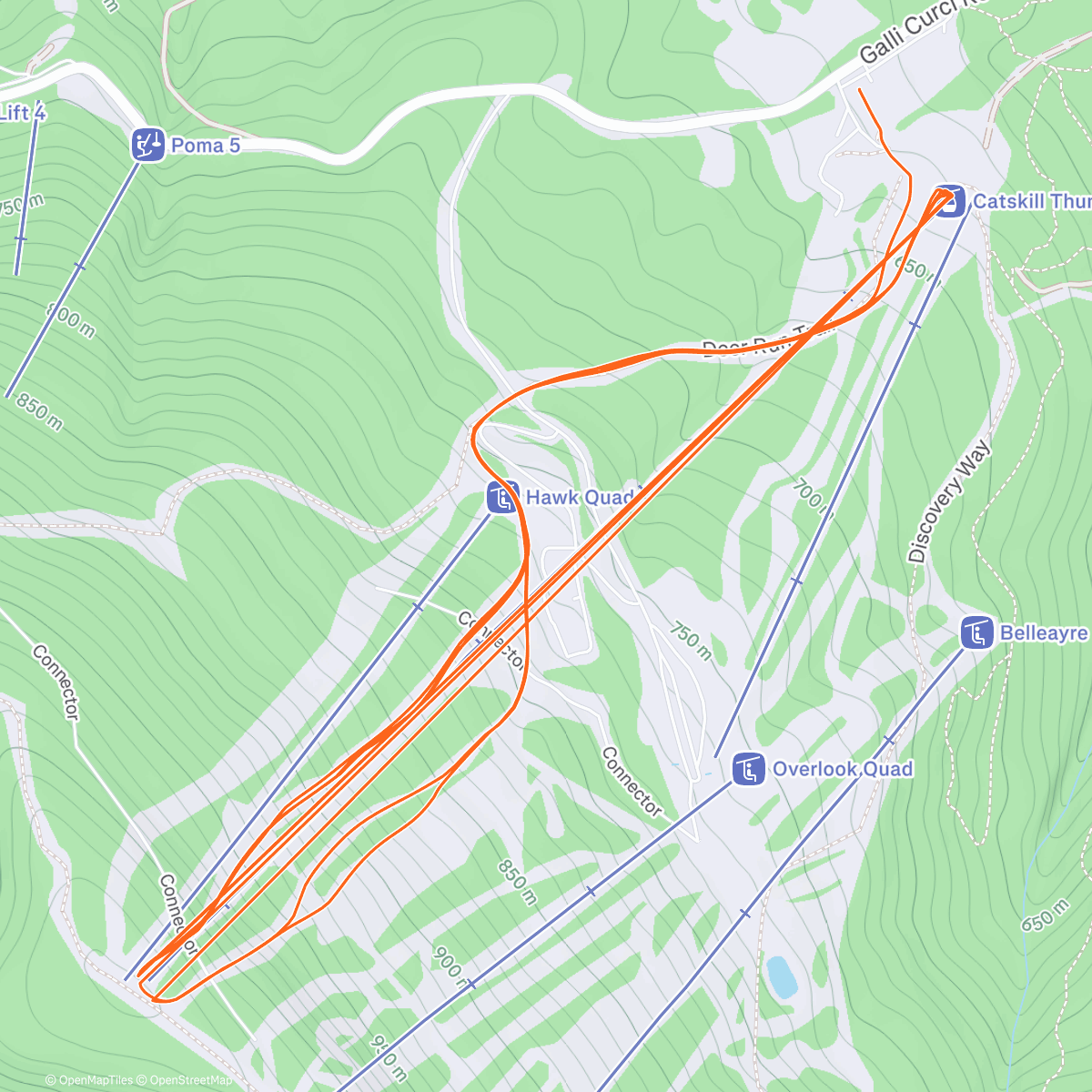 Map of the activity, Morning Snowboard