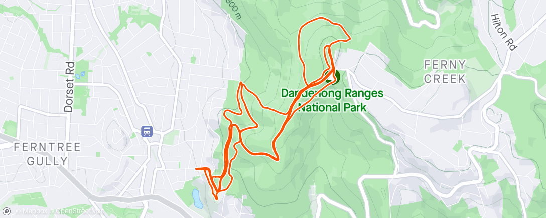 Map of the activity, Thursday Trails