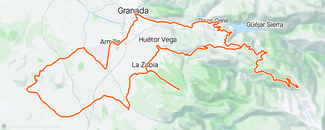 Map of the activity, Sierra Nevada V