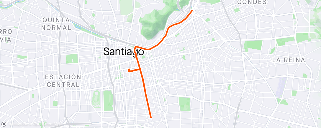Map of the activity, Hoy en la vuelta en fixie