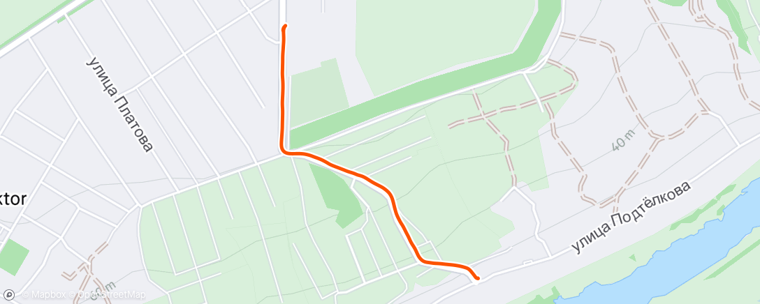 Map of the activity, Утренний забег