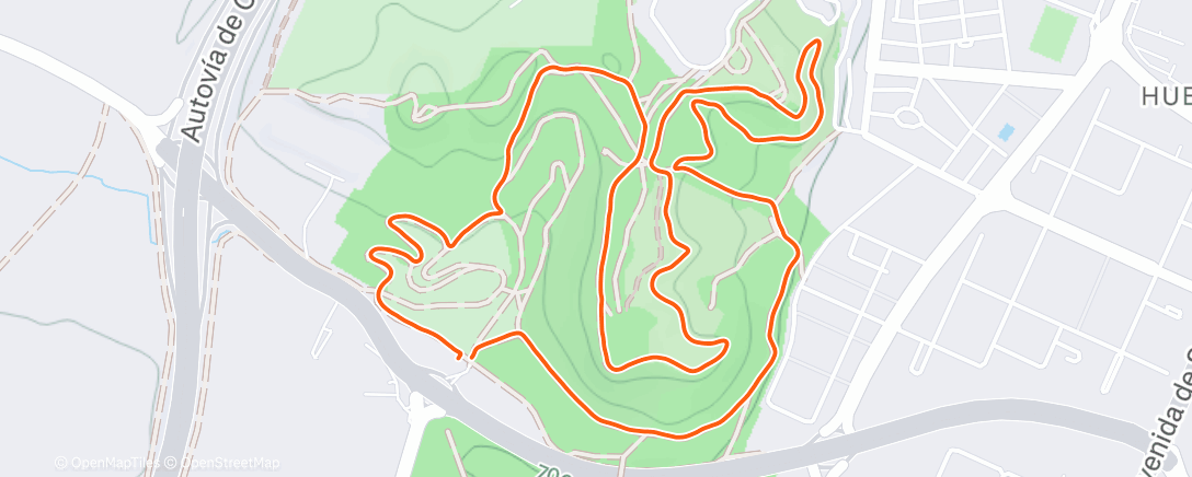 Map of the activity, Carrera de montaña vespertina