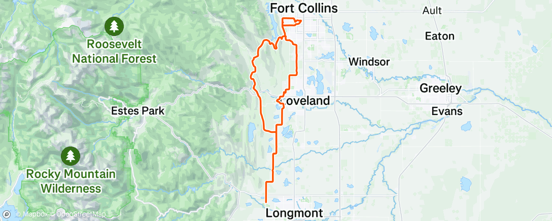 Map of the activity, Morning Ride