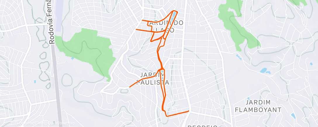 Map of the activity, Duas horas leve com subidas