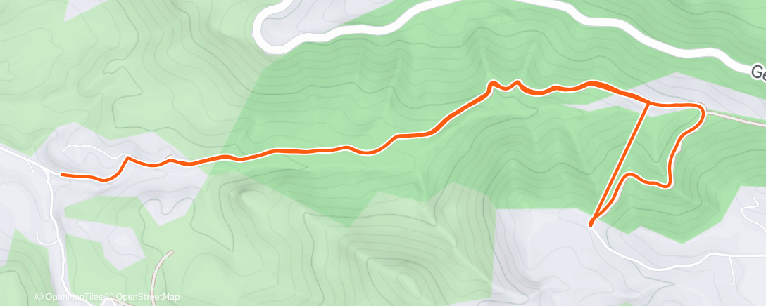 Map of the activity, Afternoon Walk