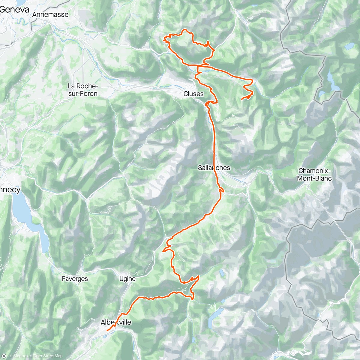 Map of the activity, Stage 7 Dauphine