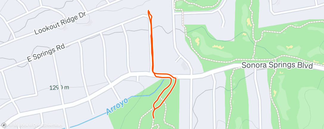 Map of the activity, Lunch Run