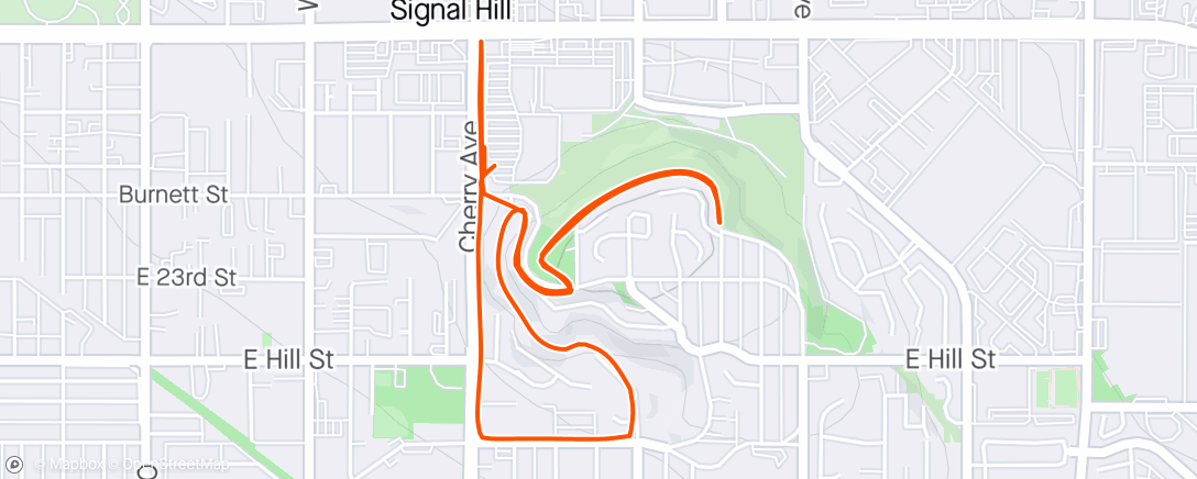 Karte der Aktivität „3 miles at Signal Hill LBRC”