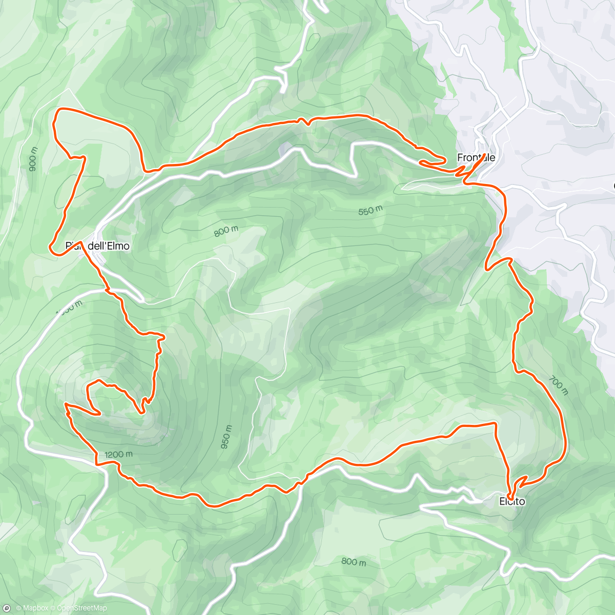 Mapa da atividade, Trail del San Vicino 2024