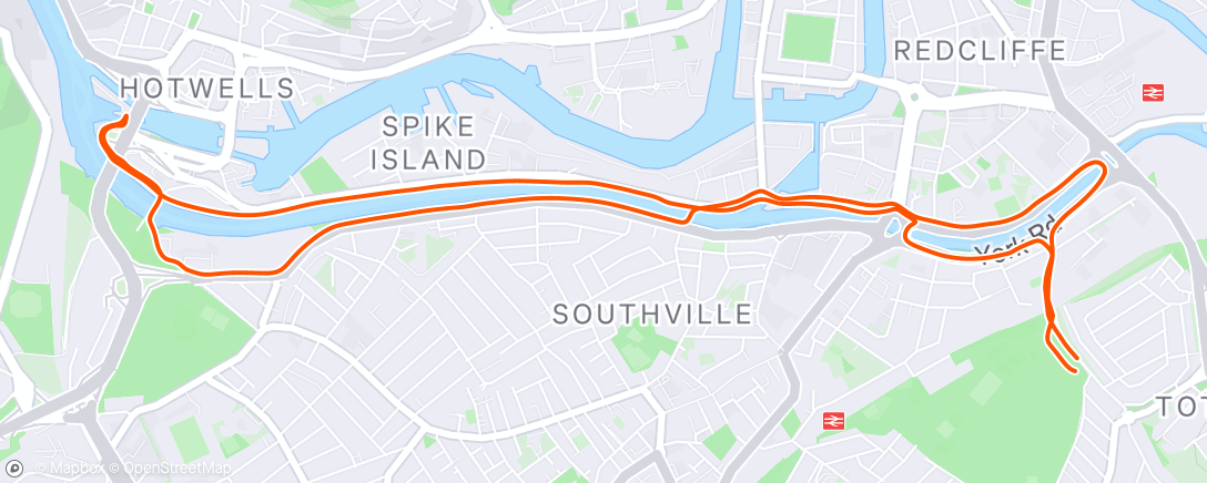 Map of the activity, Afternoon Run