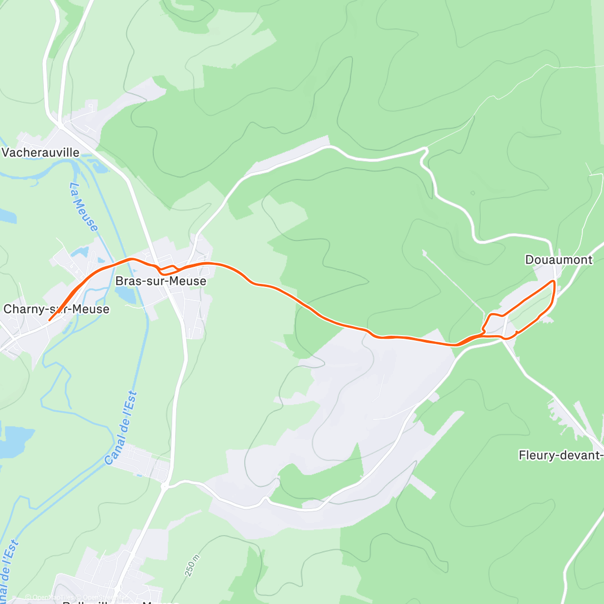 Map of the activity, Footing Douaumont