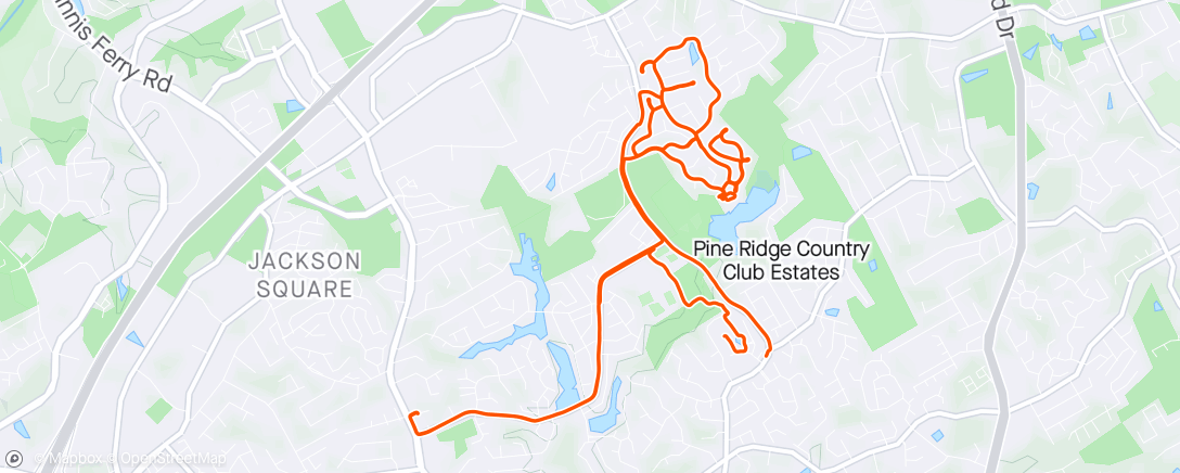 Map of the activity, Hood ride