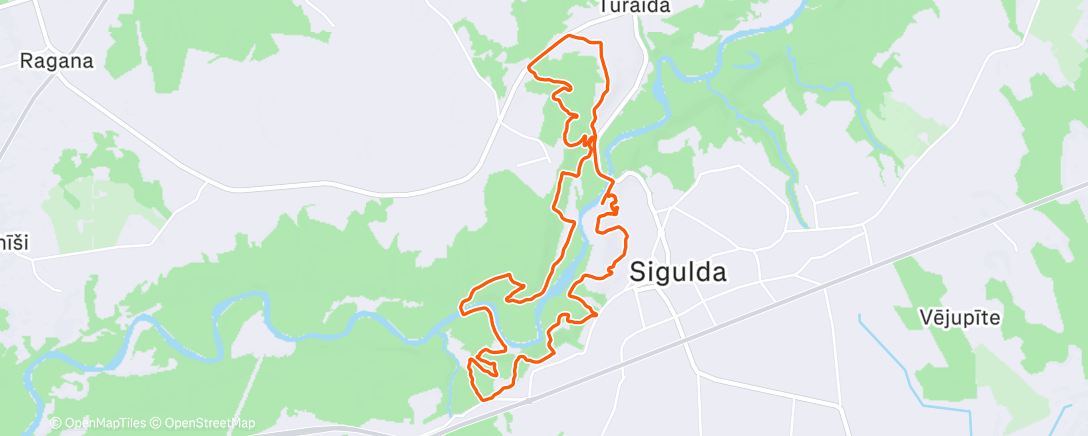 Map of the activity, Siguldas aplitis.