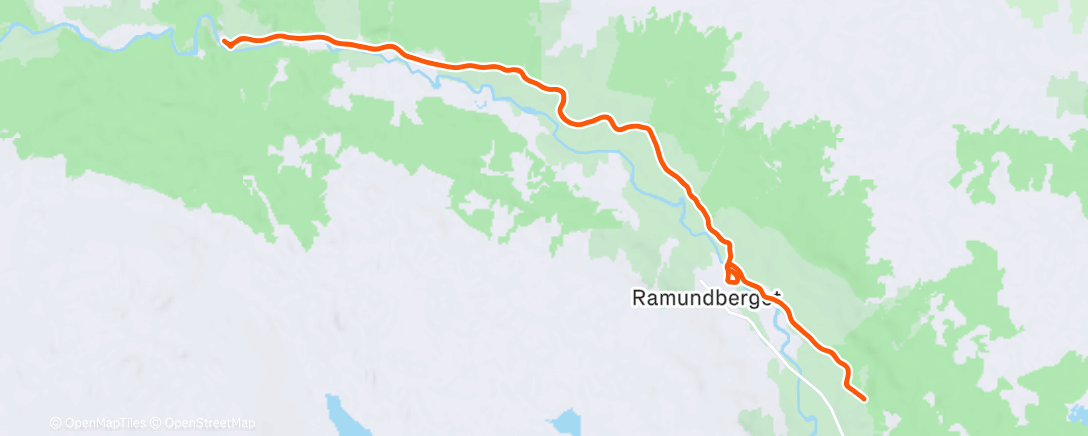 Map of the activity, Lunch Nordic Ski