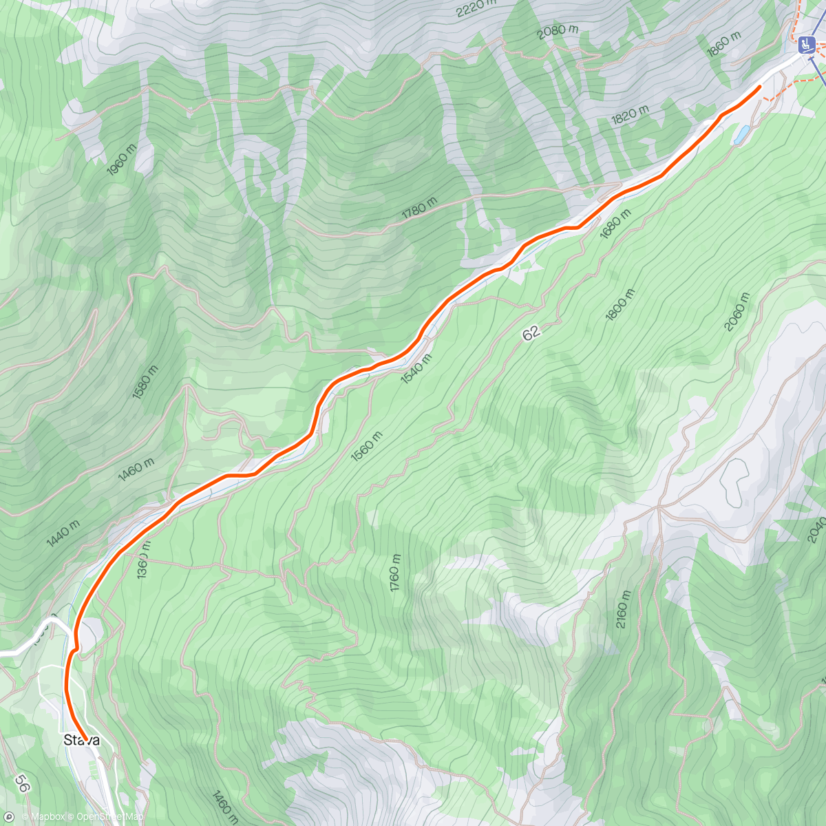 アクティビティ「ROUVY - Stava-Passo Pampeago」の地図