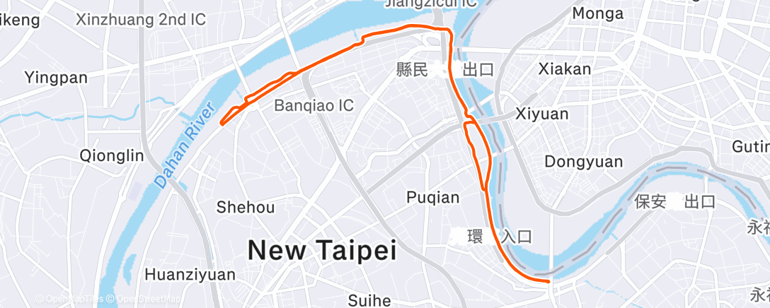 Карта физической активности (傍晚跑步)