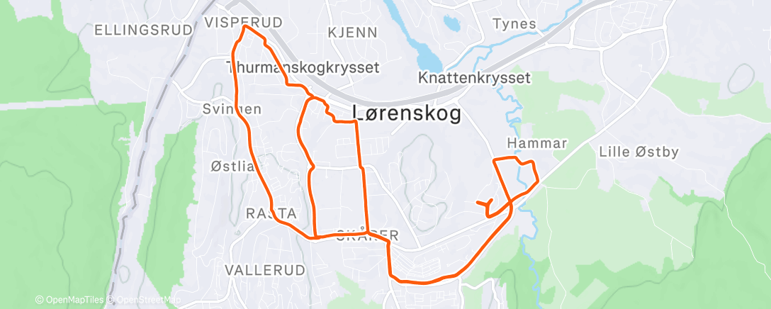 Map of the activity, Morning Run