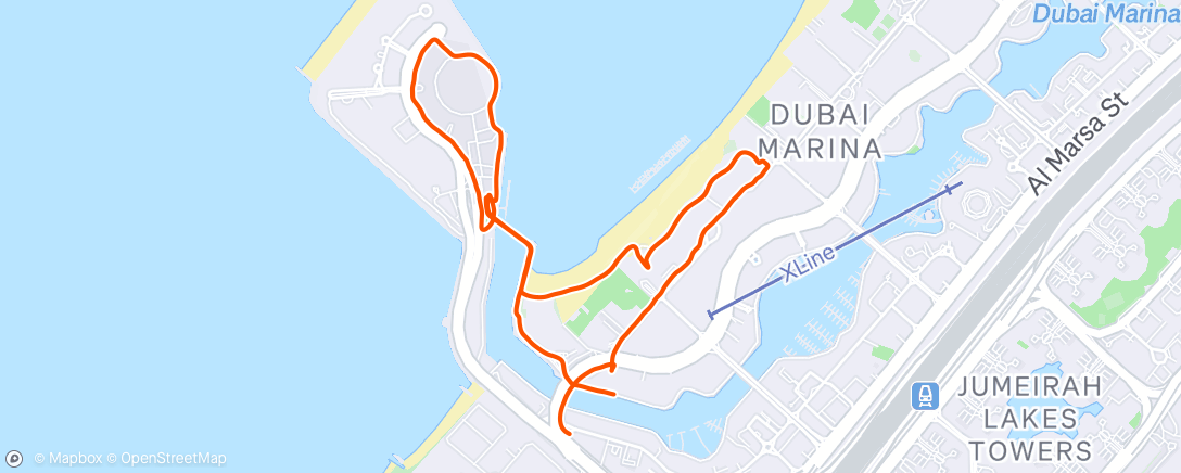 Map of the activity, Morning Run