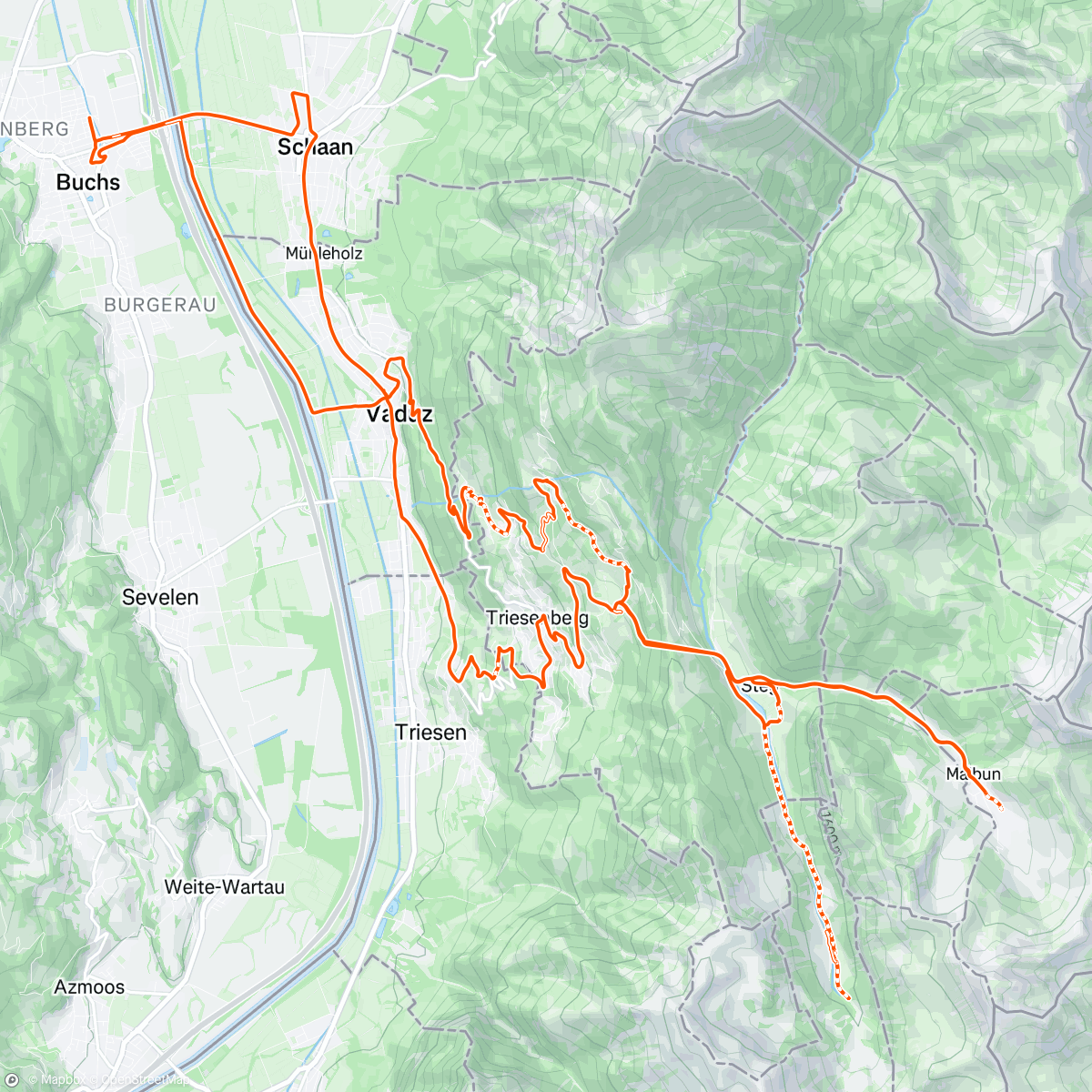 Map of the activity, Morning ride turned out I need fat tyres