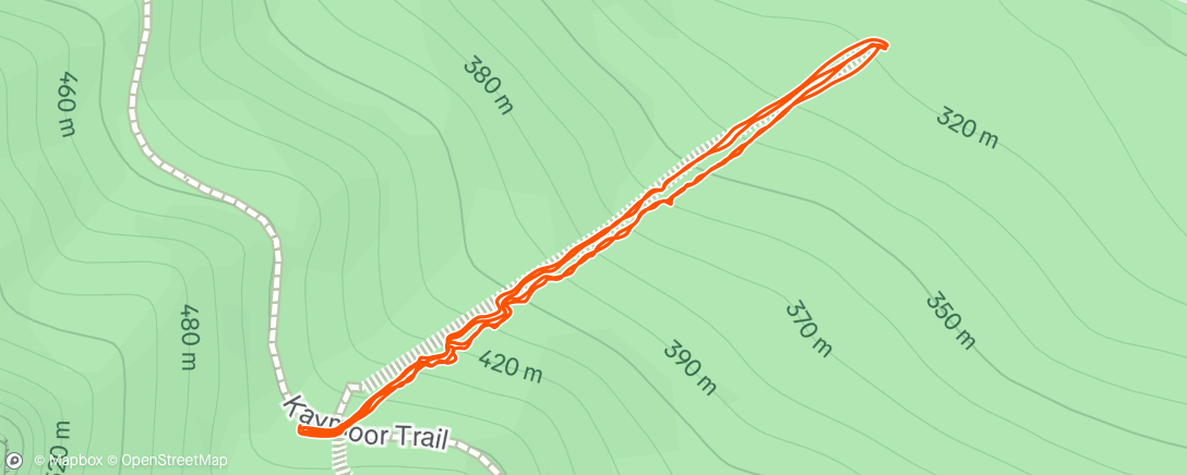 Map of the activity, Afternoon Trail Run