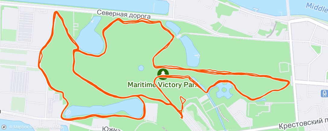 Map of the activity, Утренний забег