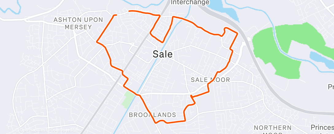 Карта физической активности (Afternoon Run)