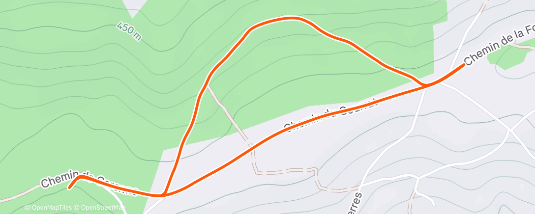 Map of the activity, Marche le midi
