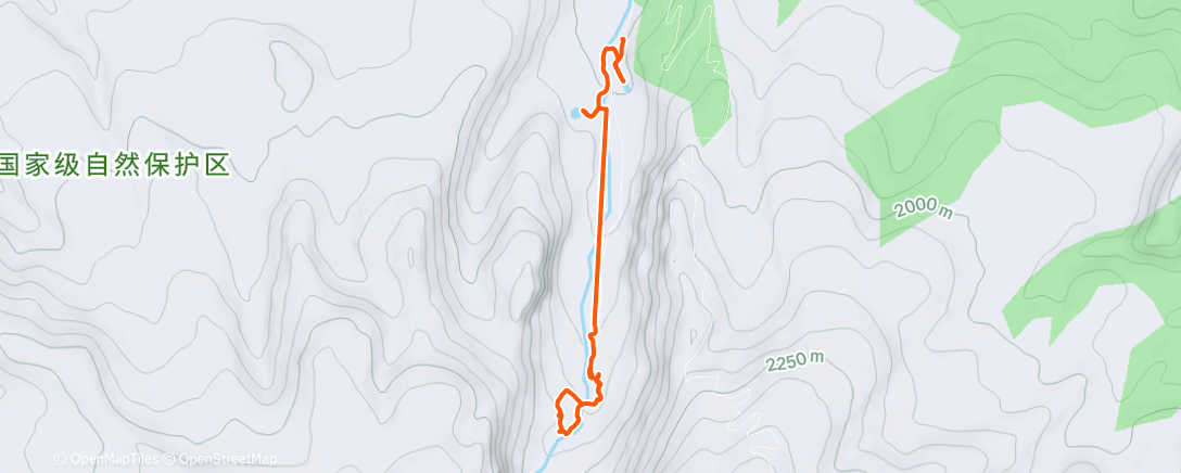 Map of the activity, Morning Hike