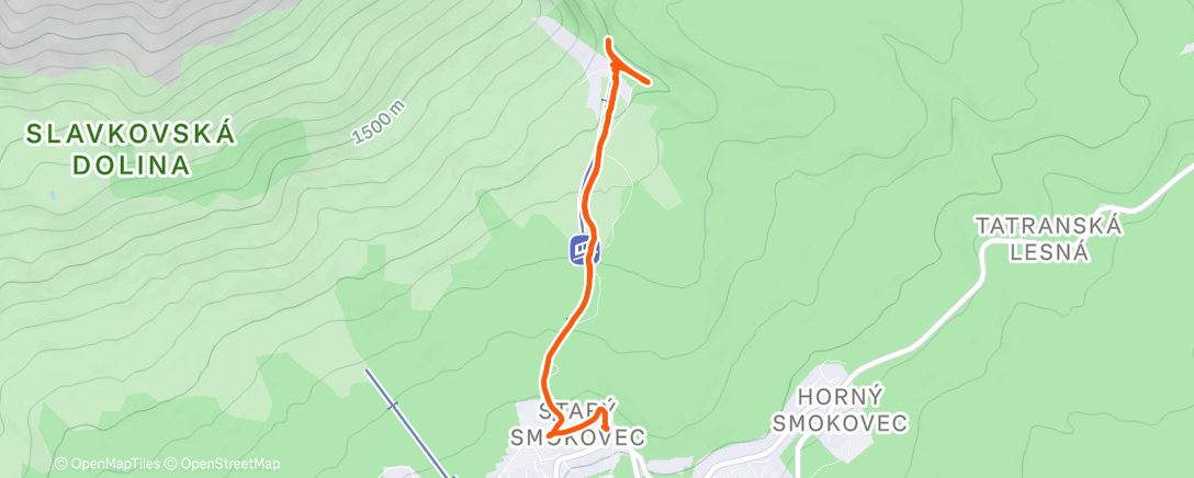 Map of the activity, Afternoon Hike