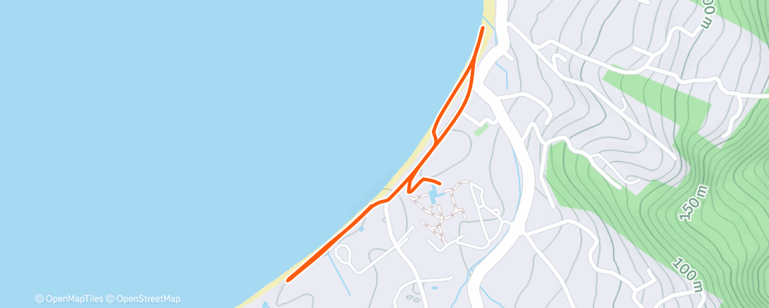 Map of the activity, Course à pied le matin