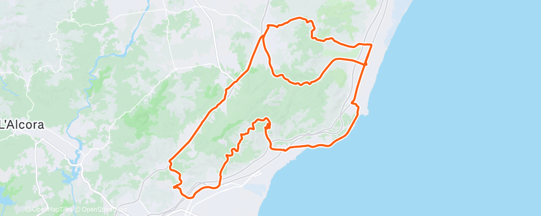 Map of the activity, Bicicleta por la mañana