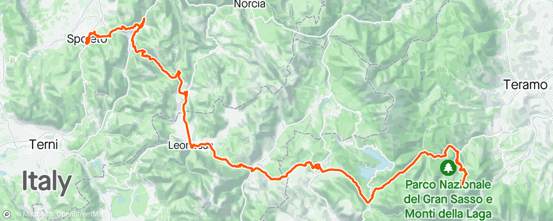 Map of the activity, Giro #8