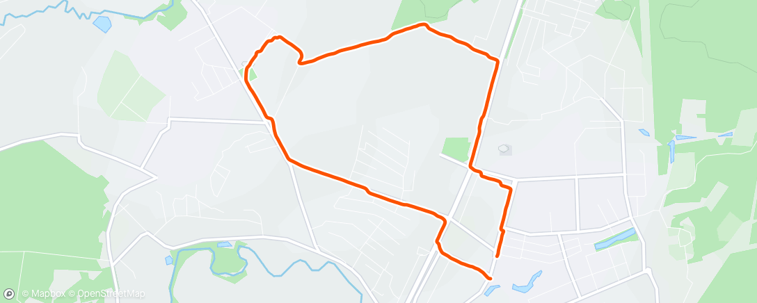 Map of the activity, Evening Run