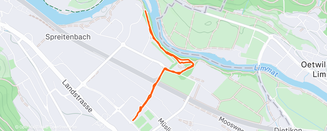 Map of the activity, Lunch Run