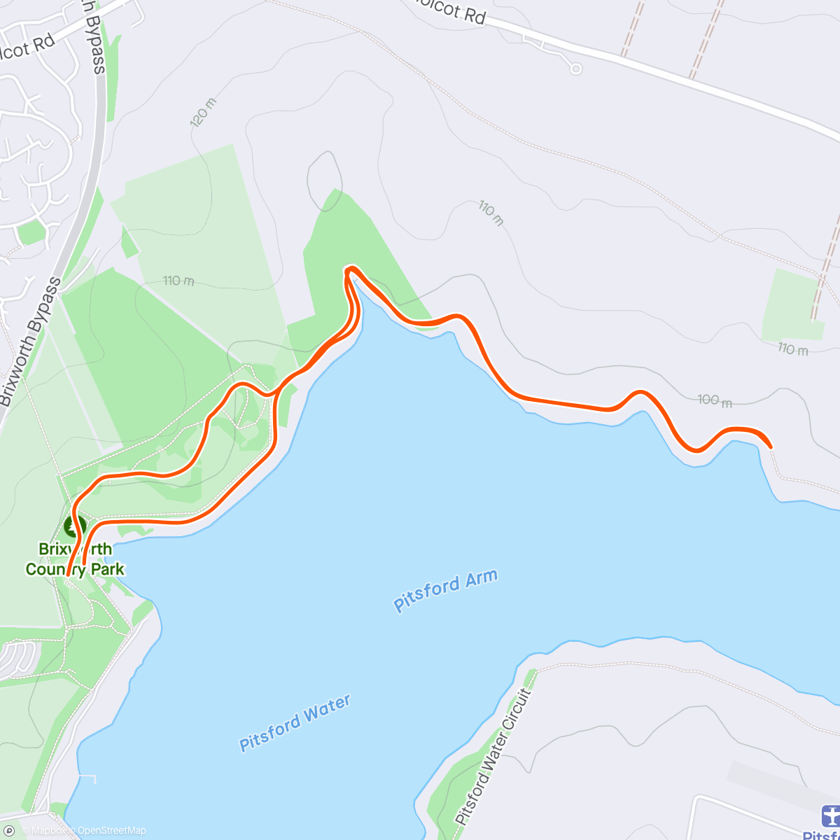 Map of the activity, 37 Daventry - Park Run - sub 30 5k!