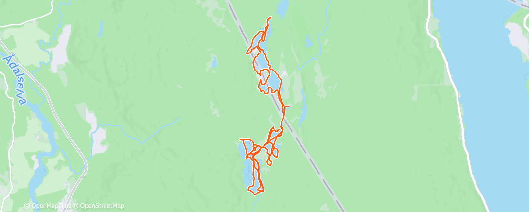 Map of the activity, Skøyter på Vælsvann