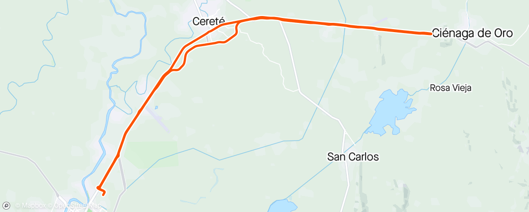 Map of the activity, Cienaga de oro