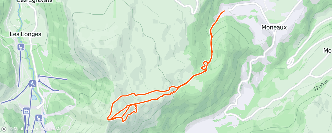 Karte der Aktivität „Ski de randonnée le matin”