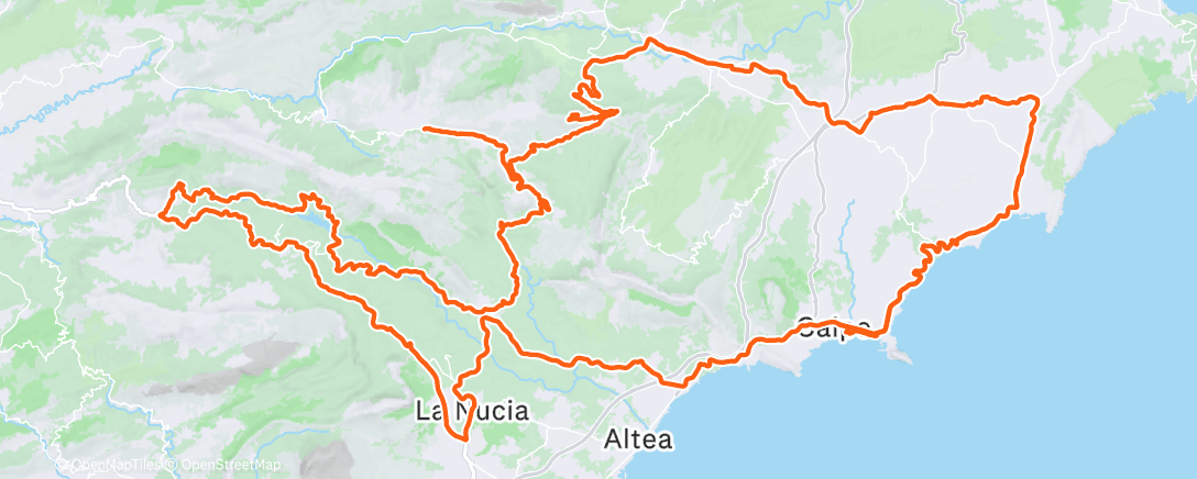 Map of the activity, Sortie vélo le matin