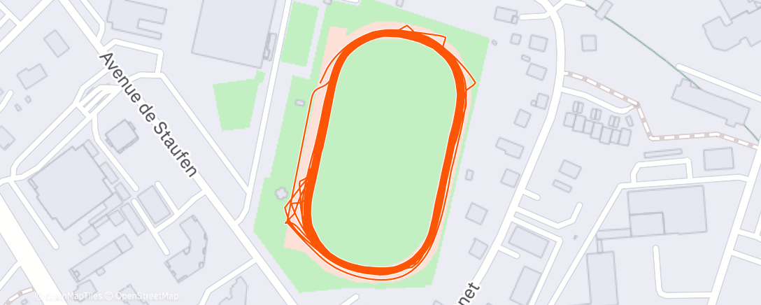 Map of the activity, Course à pied dans l'après-midi