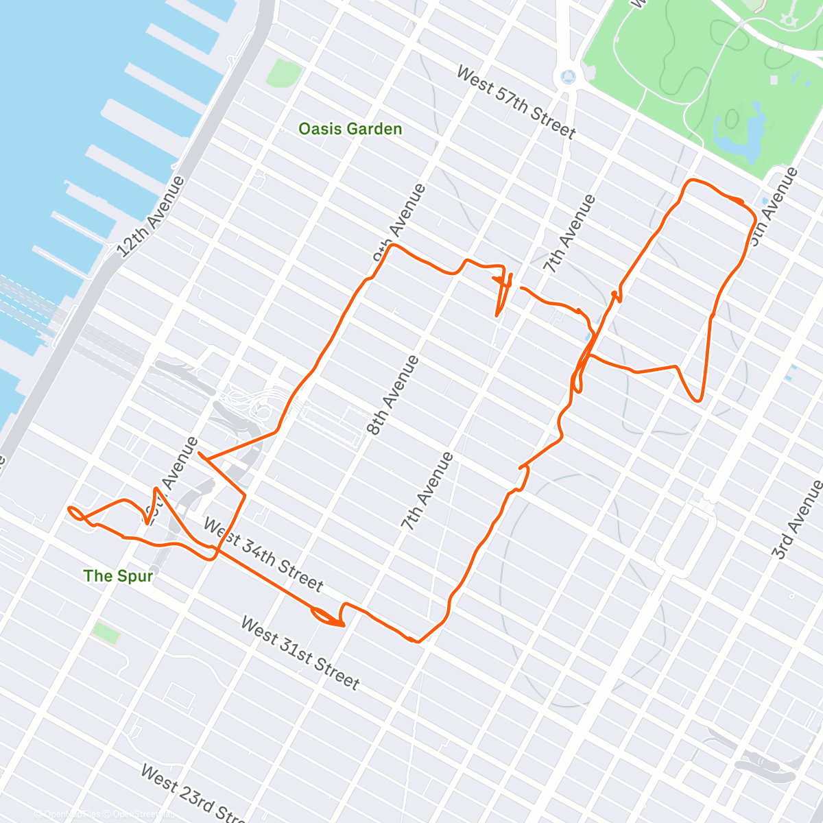 Map of the activity, MERRY CHRISTMAS RUN in NEW YORK 🎄❤️ Happy Christmas to all of you