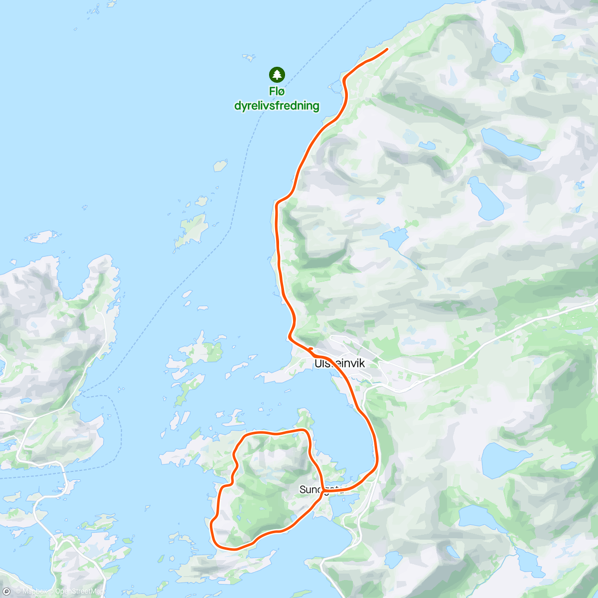 Map of the activity, Test av ny sykkel