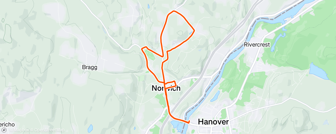 Map of the activity, Lunch Run