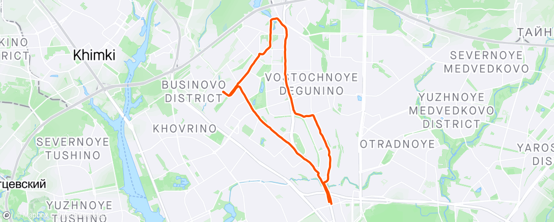 Map of the activity, Утренний забег