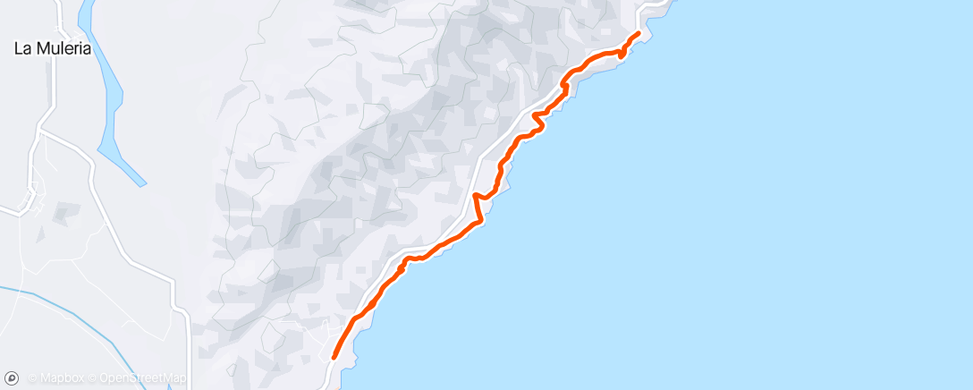 Map of the activity, Entrenamiento por la tarde